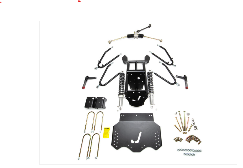 Jakes Long Travel Lift Kit w/Updated External Reservoir Shocks for E-Z-GO TXT Gas (Fits Years 2001.5-2009)