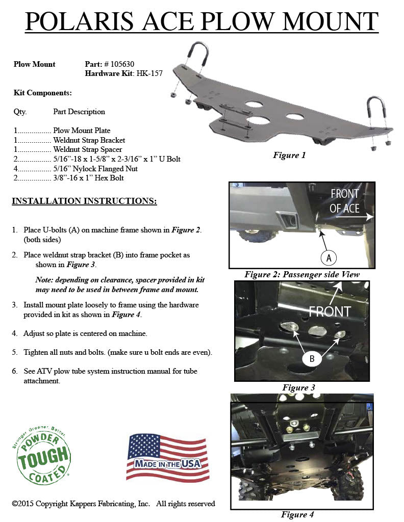KFI PLOW MOUNT KIT 105630