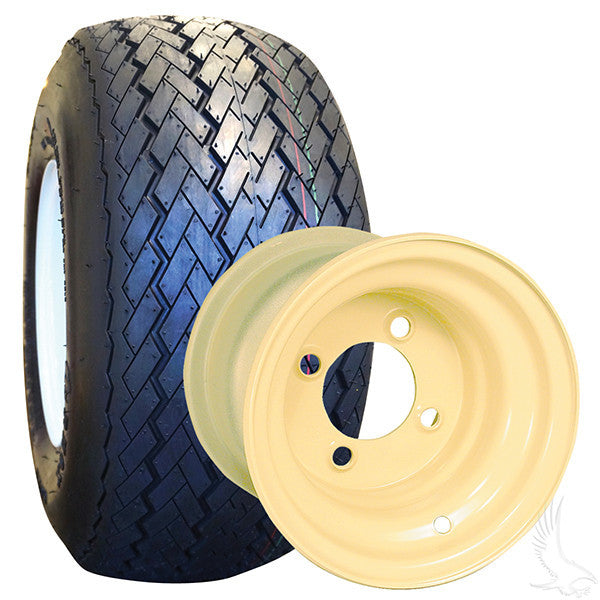 Beige Steel Wheel 8x7 Standard with RHOX Golf DOT, 18x8.5-8