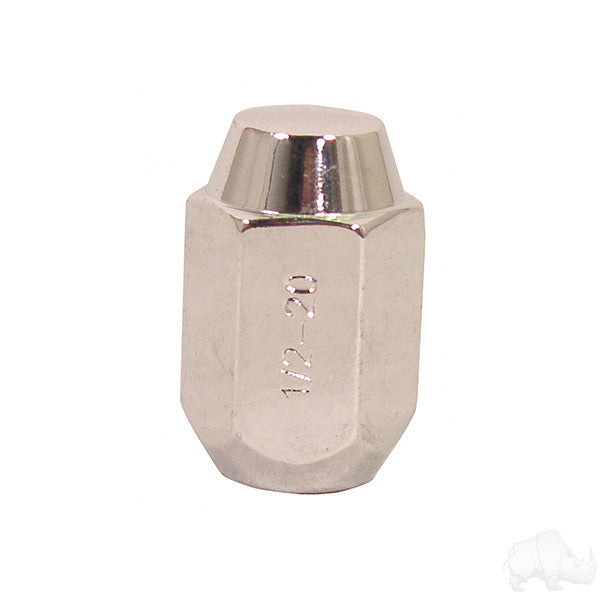 Chrome Closed End Standard 1/2"-20, OD 3/4" Lug Nut