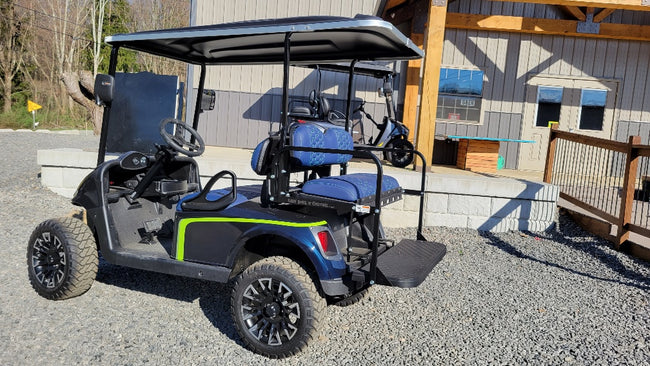 2018 EZGO RXV 48v Custom Lifted - Navy and Green *SOLD*