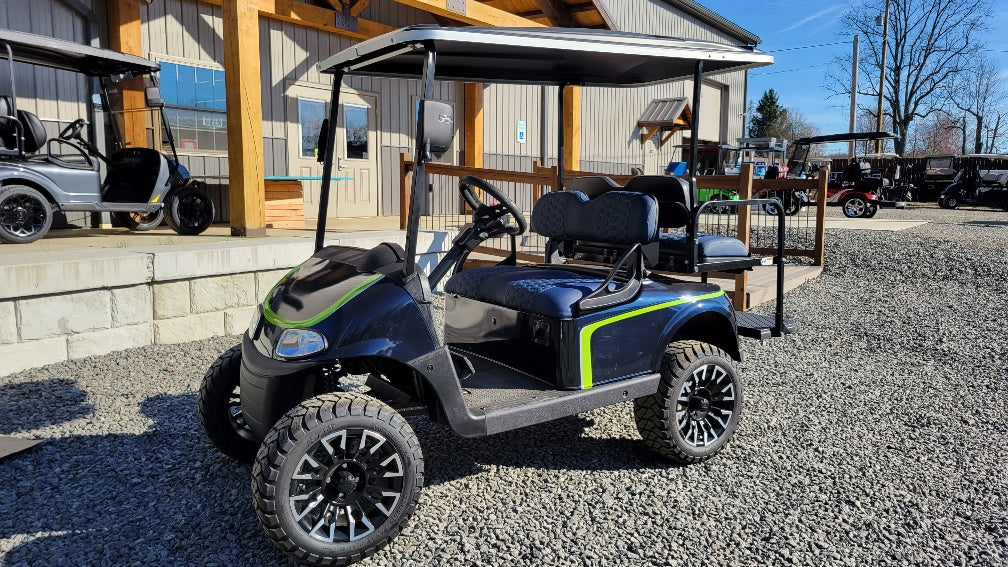 2018 EZGO RXV 48v Custom Lifted - Navy and Green *SOLD*