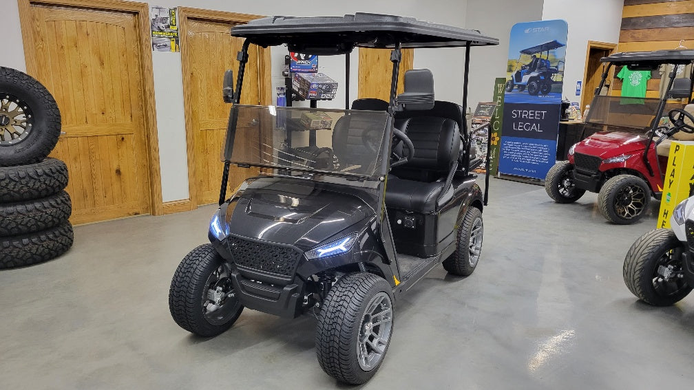 2023 MADJAX X Series Storm 4 Passenger Black Golf Cart w/ Trojan Batteries #1105 *SOLD*