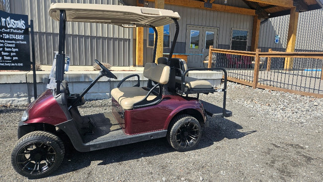 Electric EZGO RXV Golf Cart - Burgundy *SOLD*