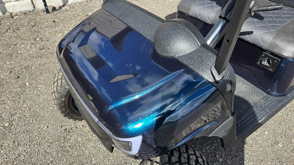 Electric EZGO RXV Golf Cart - Deep Sea Metallic APEX Body *SOLD*
