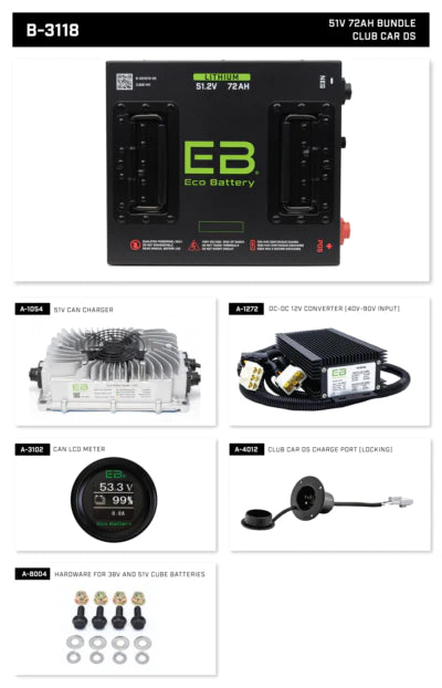 ECO Lithium Battery 51.2V 72Ah "Cube" Bundle