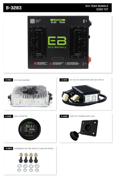 ECO Lithium Battery 51.2V 72Ah "Cube" Bundle
