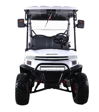 White Denago EV Nomad XL from Easy Does It Customs