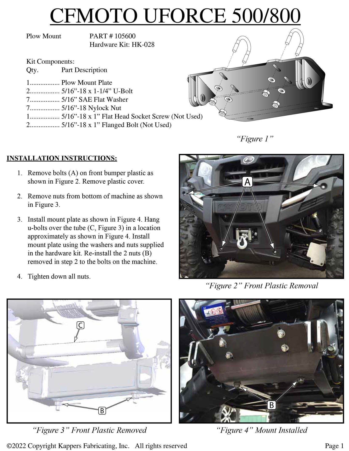 CFMOTO UFORCE 500 2016-2020