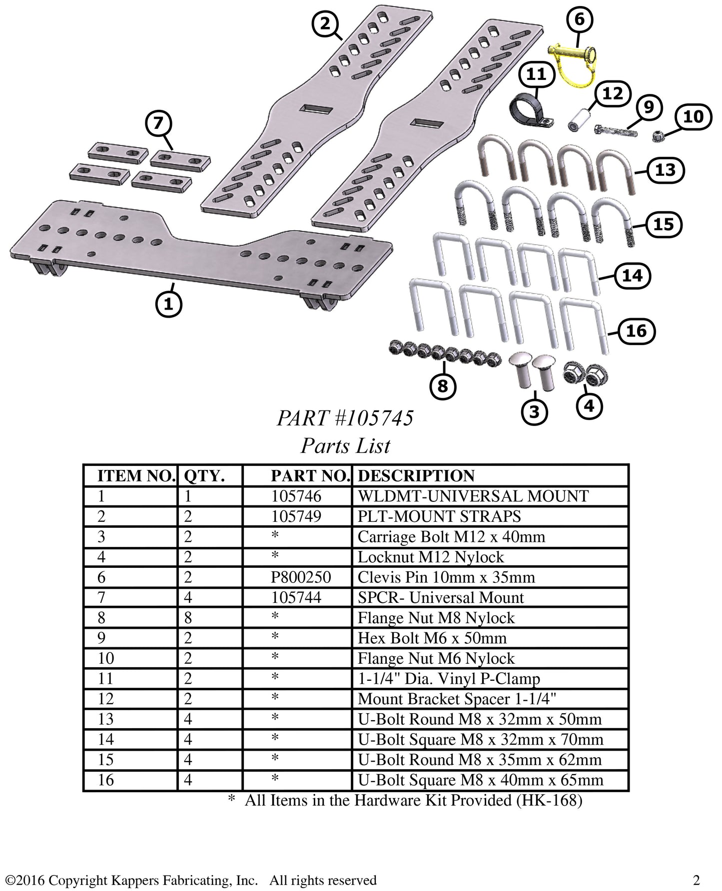 Hisun Forge 450 - 2015-2016 ATV    KFI Plow Mount 105745
