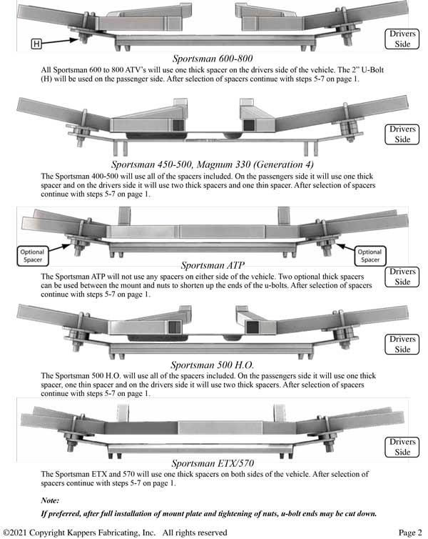 KFI PLOW MOUNT KIT 106020