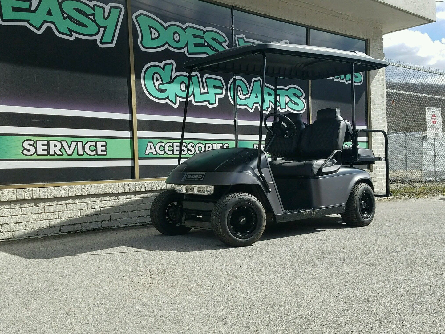 2012 - Electric EZGO TXT  Golf Cart - Black Matte - SOLD