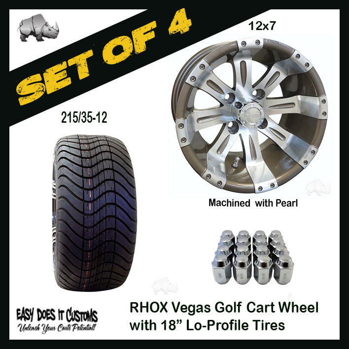 RX181 12" RHOX Wheels with 215/35-12 Lo-Profile Tire - SET OF 4