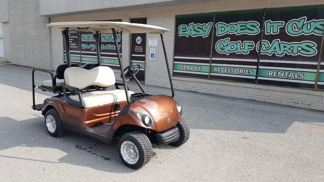 2010 Gas Yamaha Golf Cart with Rear Seat and Lights - SOLD