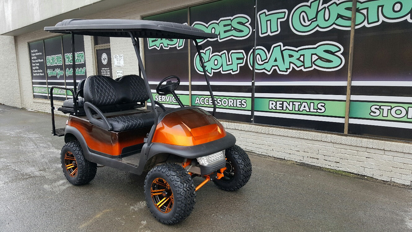 2014 Club Car Precedent Orange Fade Custom Body 