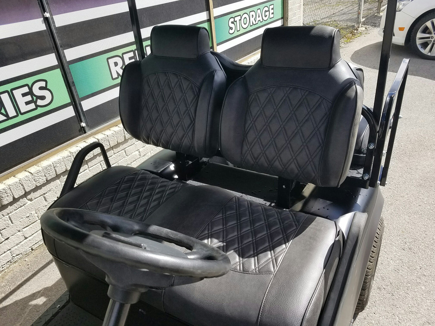Custom Seats On EZGO TXT at Easy Does It Customs