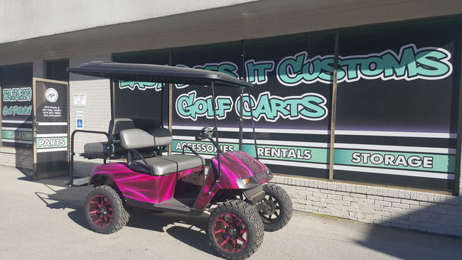 2012 EZGO TXT Electric Golf Cart - Pink Streak *SOLD*