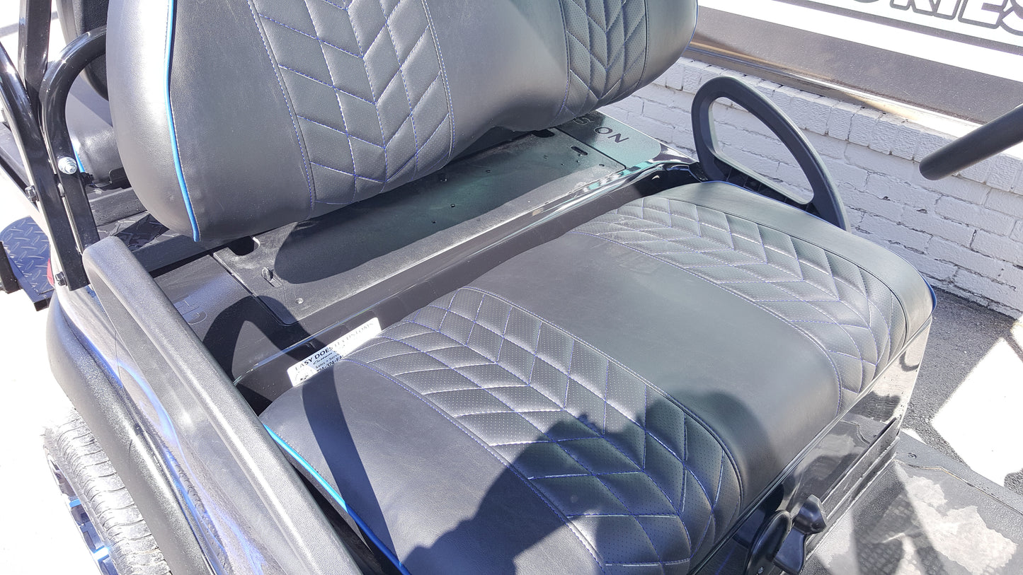2013 Gas Club Car Precedent Golf Cart with Custom Blue Flame Body - SOLD