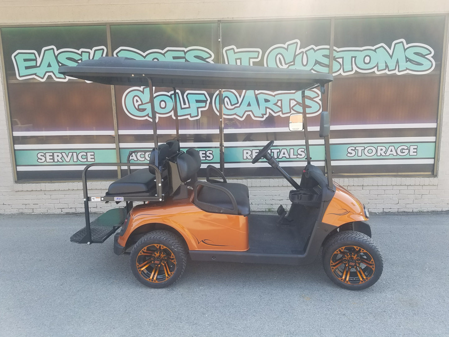 2013 Electric EZGO RXV Golf Cart - Sunburst Orange - SOLD