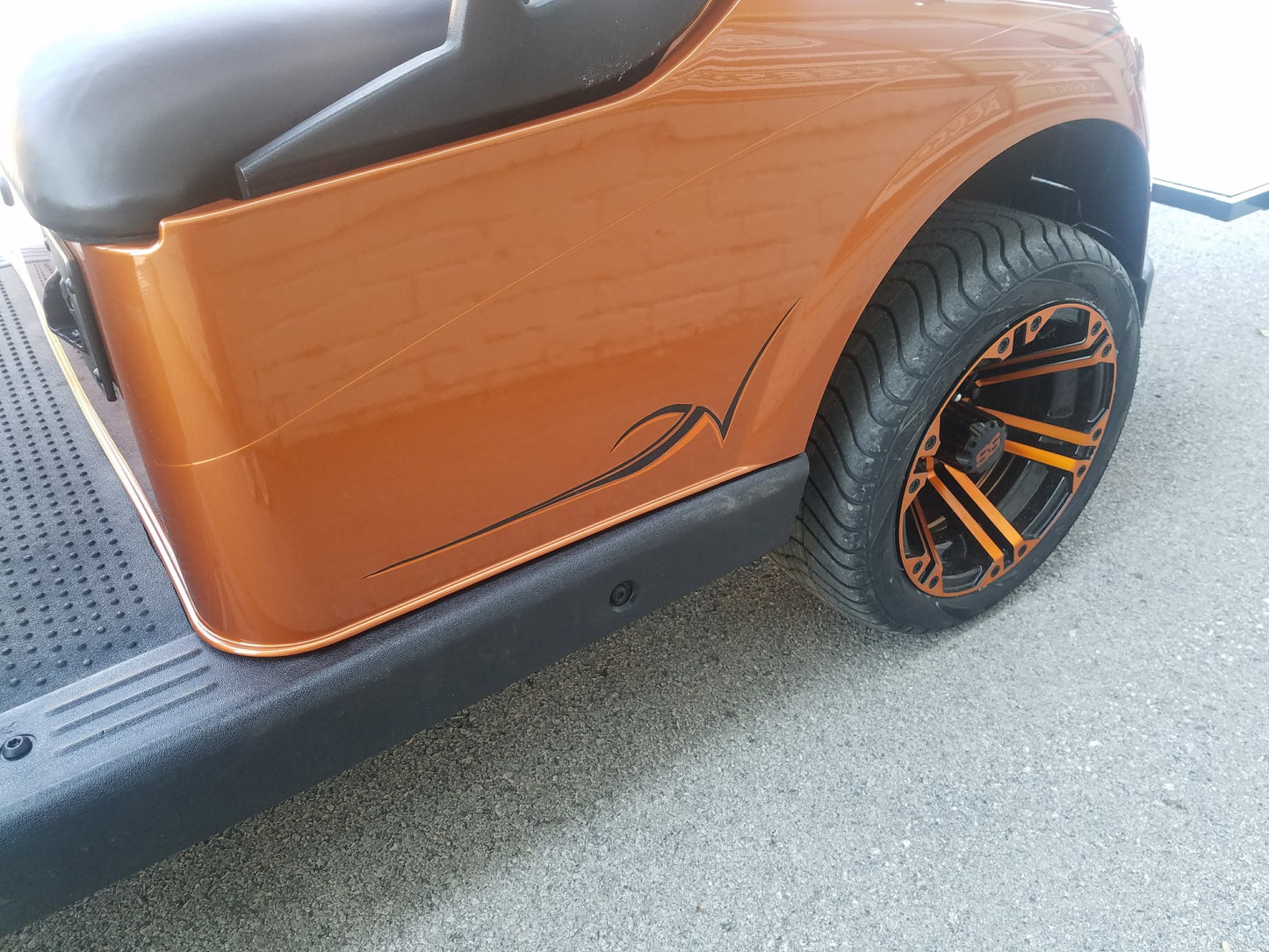 2013 Electric EZGO RXV Golf Cart - Sunburst Orange - SOLD