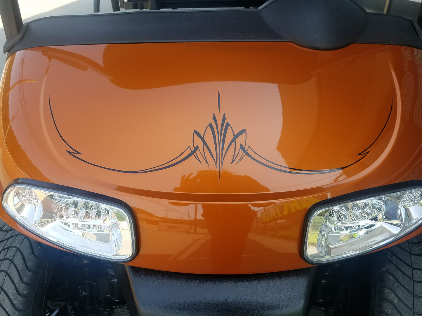 2013 Electric EZGO RXV Golf Cart - Sunburst Orange - SOLD