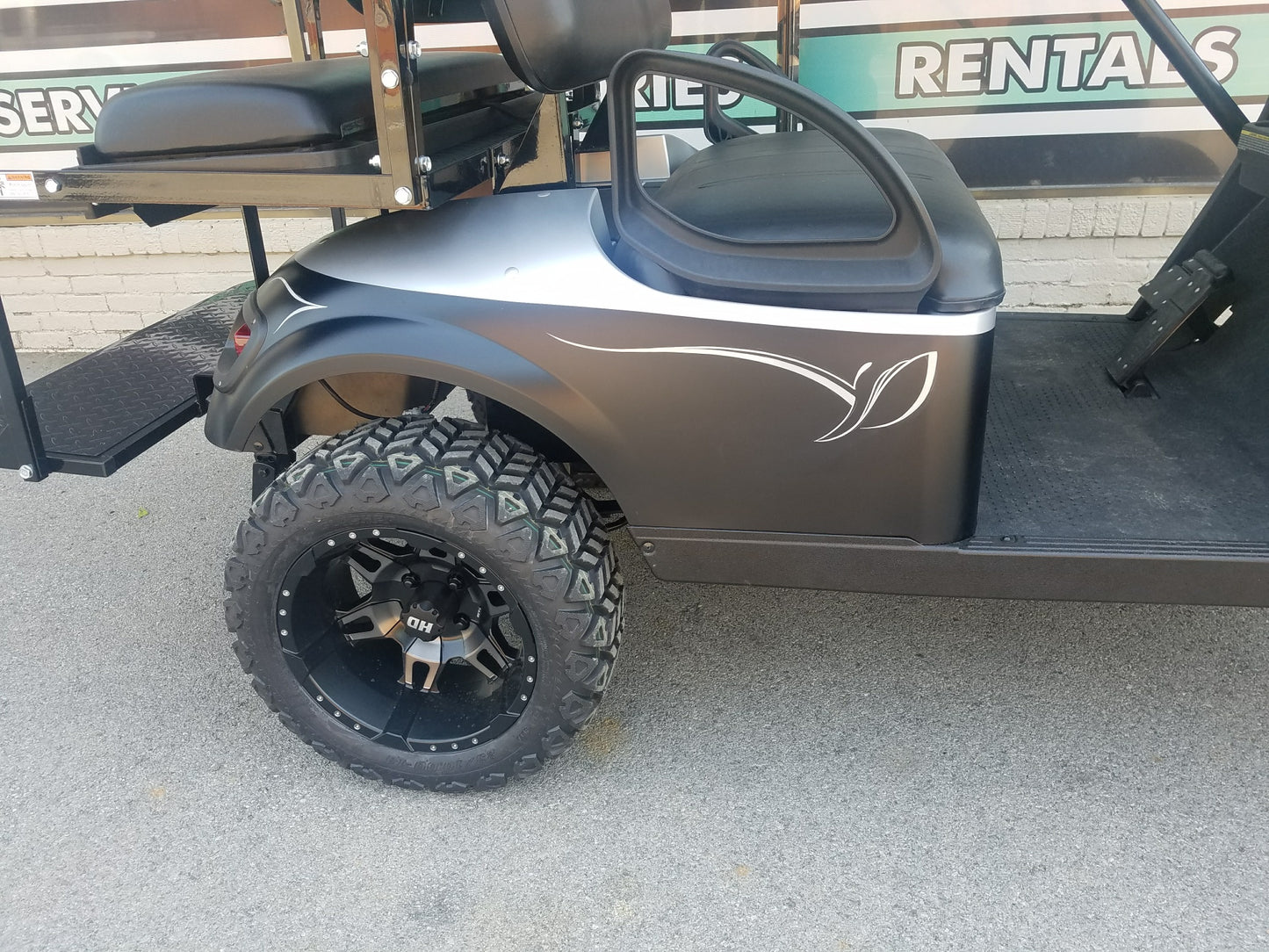 2014 Electric EZGO TXT Golf Cart - Black-N-Silver Matte - SOLD