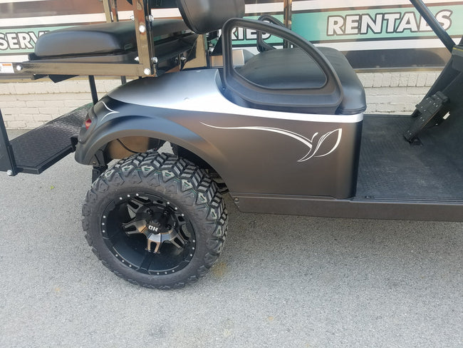2014 Electric EZGO TXT Golf Cart - Black-N-Silver Matte - SOLD