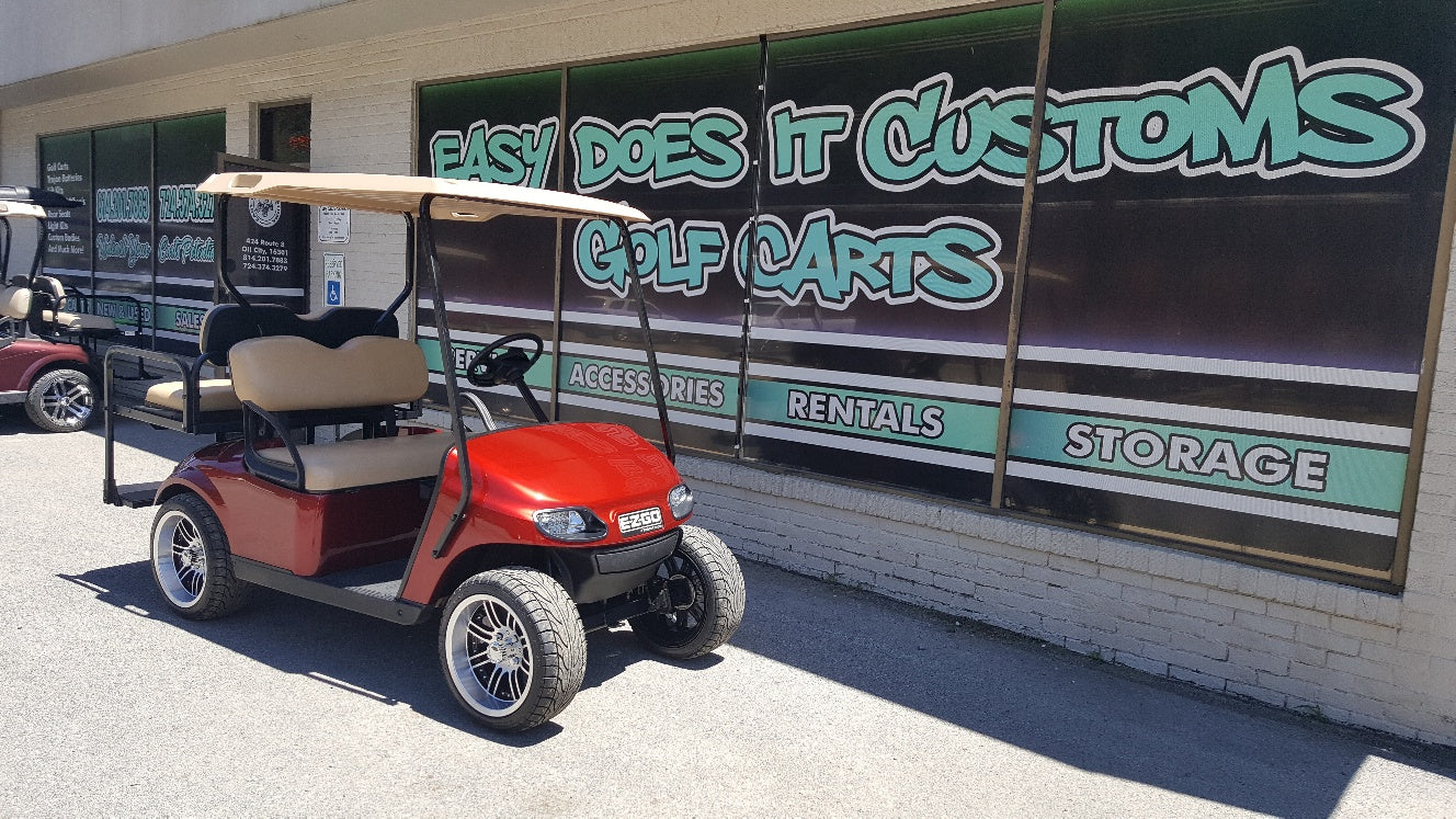 2015 EZGO TXT Electric Golf Cart - New Inferno Red Body - SOLD