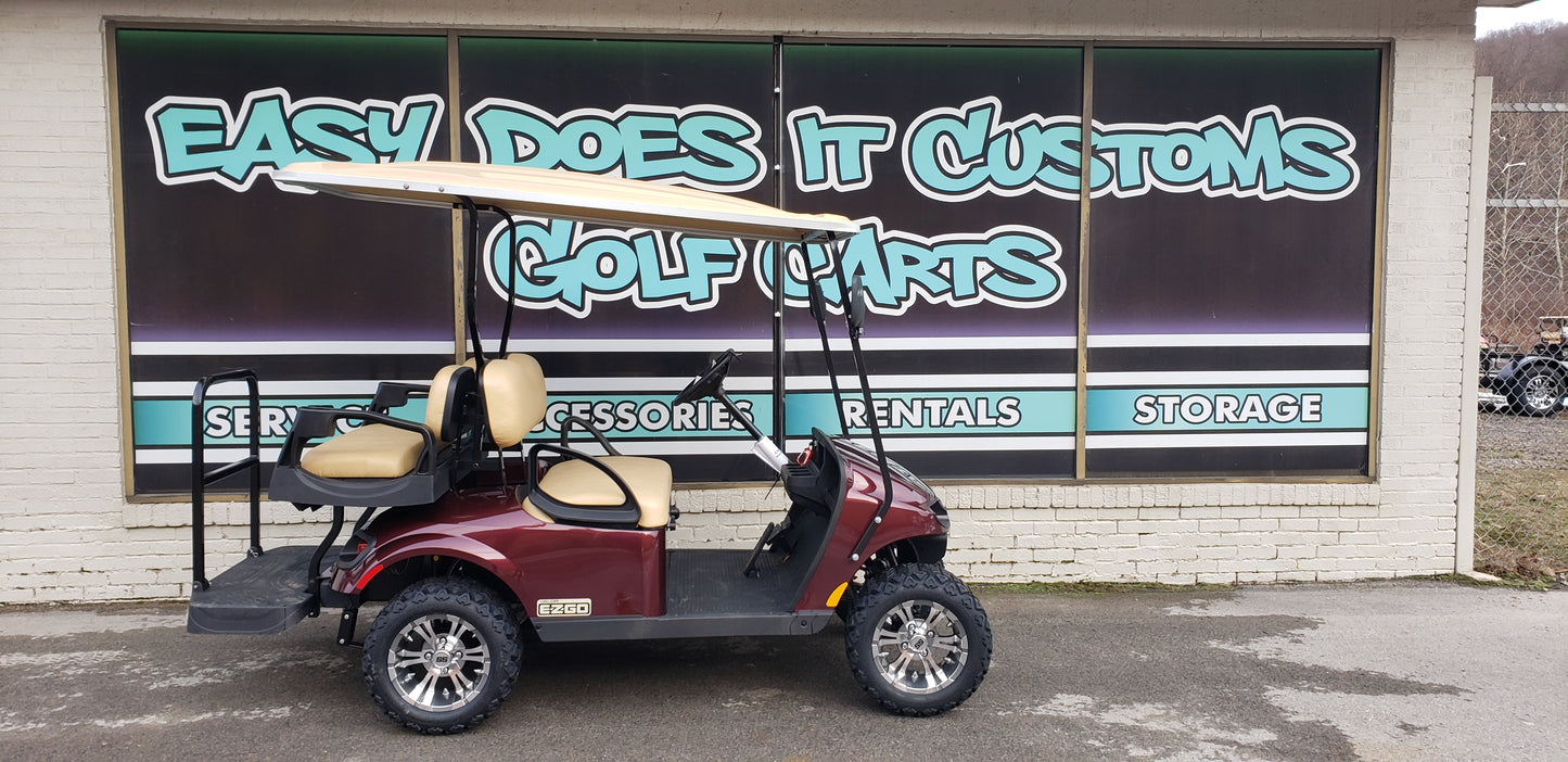 2019 EZGO TXT Valor Gas Golf Cart - Burgundy *SOLD*