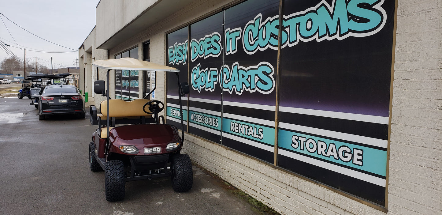 2019 EZGO TXT Valor Gas Golf Cart - Burgundy *SOLD*