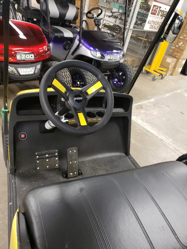 2019 GAS EZGO TXT VALOR GOLF CART - YELLOW *SOLD*