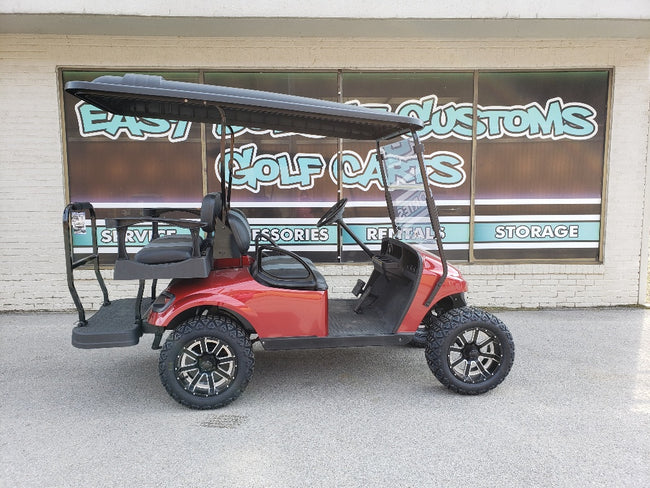 2015 EZGO TXT ELECTRIC GOLF CART WITH NEW INFERNO RED BODY *SOLD*