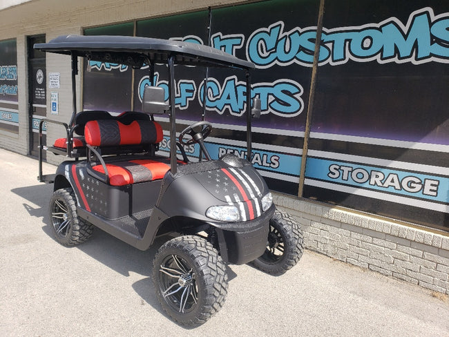 2018 EZGO RXV Golf Cart - Thin Red Line *SOLD*