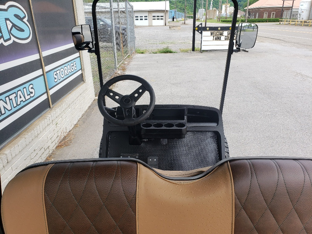 EZGO TXT ELECTRIC 48V CUSTOM GOLF CART - FOREST GREEN STORM *SOLD*