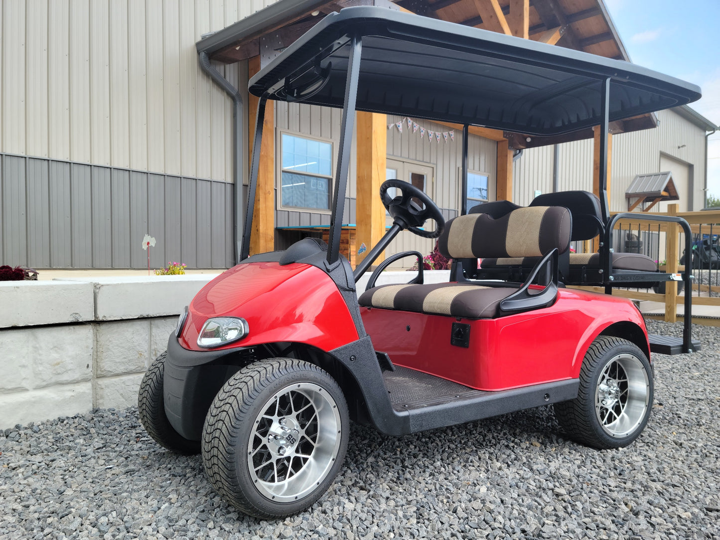 2017 Electric EZGO RXV Red with Custom Seats *SOLD*