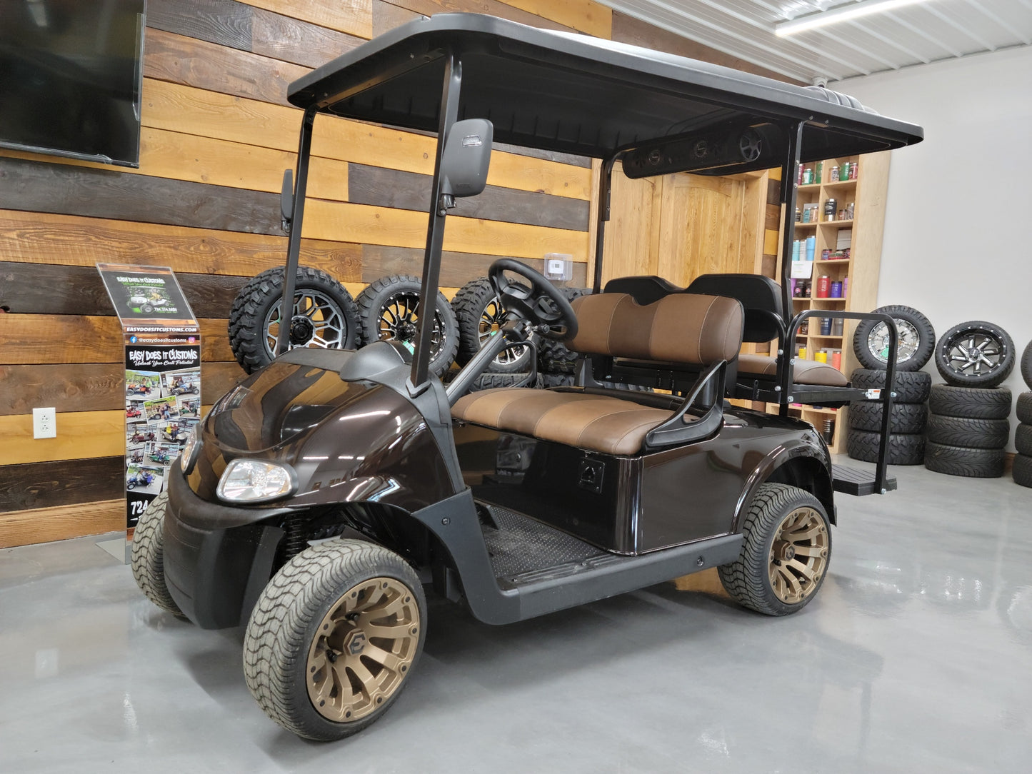 2017 EZGO RXV Electric 48v Golf Cart - Chocolate Silk *SOLD*