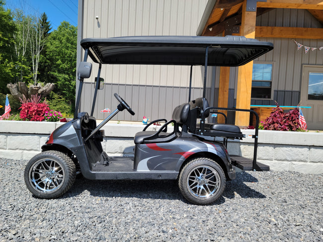 2017 EZGO RXV Electric Golf Cart - Custom Charcoal and Burgundy *SOLD*