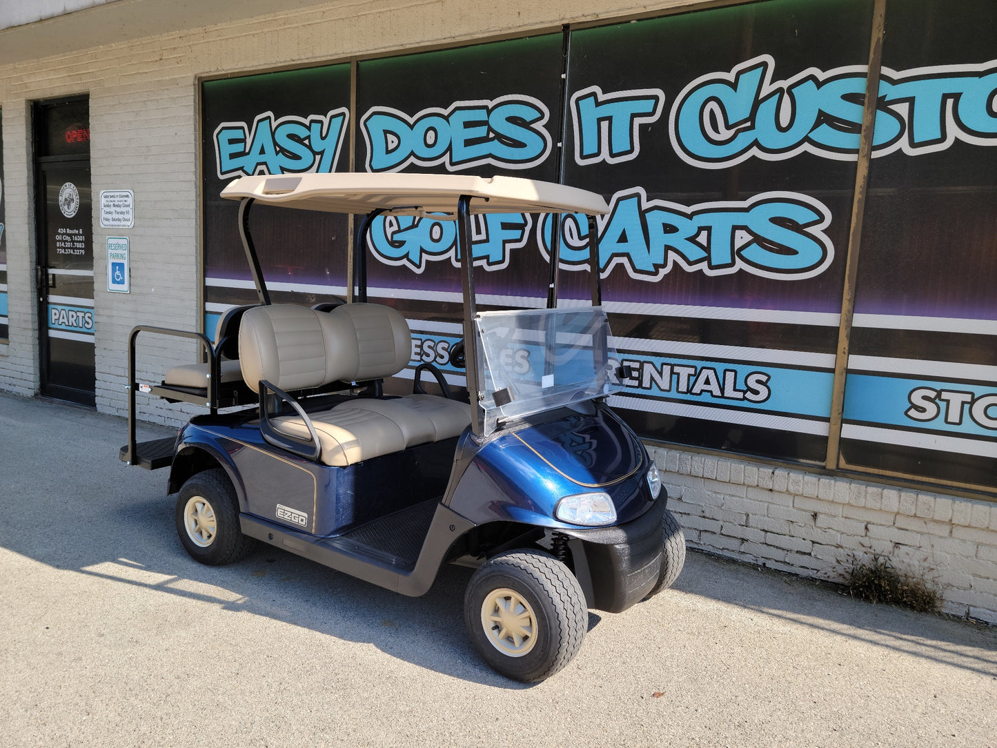 EZGO RXV Golf Cart - Blue with new batteries *SOLD*