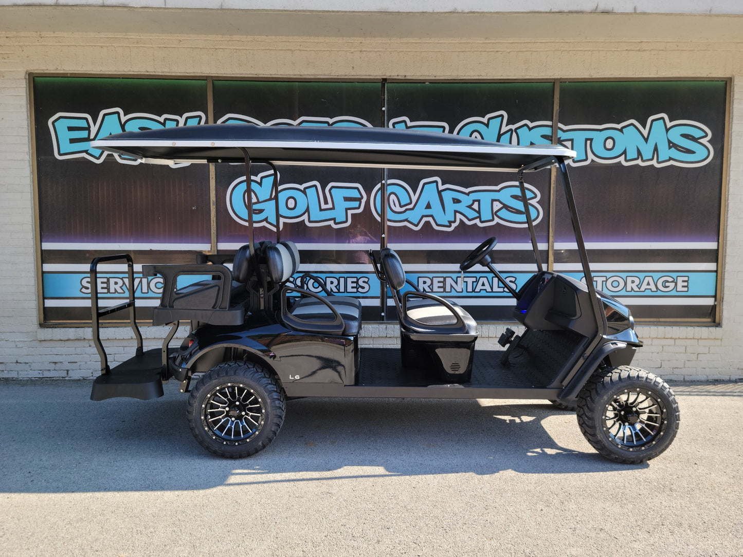 2022 Gas EZGO Limo Golf Cart - Black - SOLD