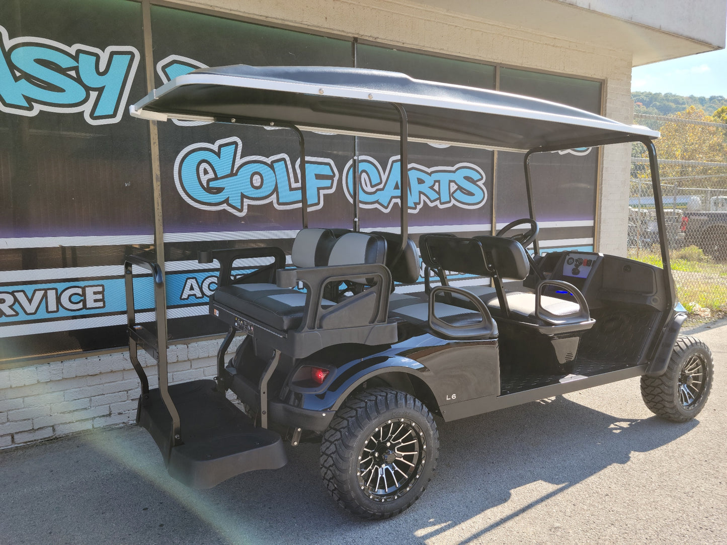 2022 Gas EZGO Limo Golf Cart - Black - SOLD