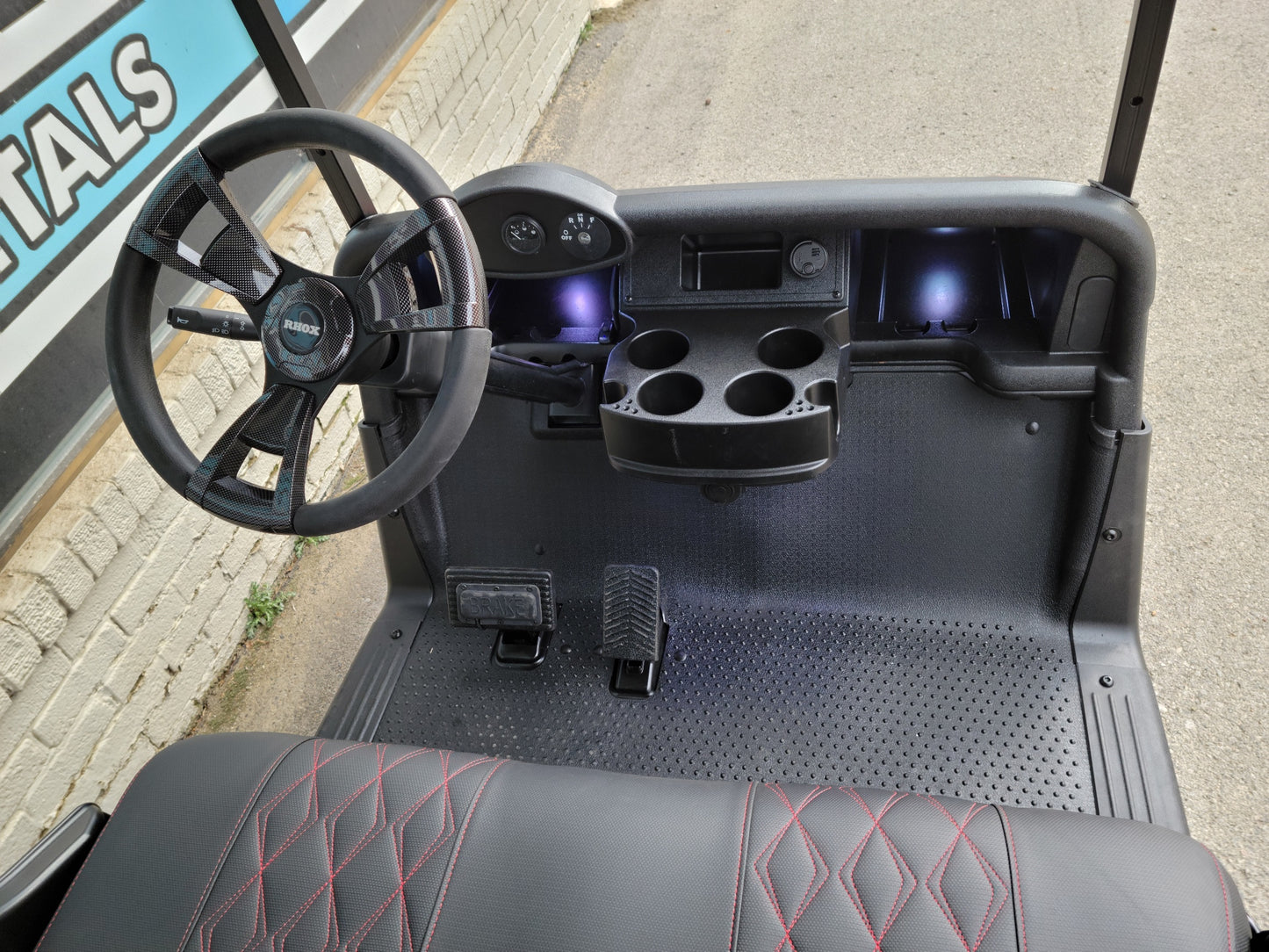 2018 EZGO RXV 48v Custom Black and Red Body *SOLD*
