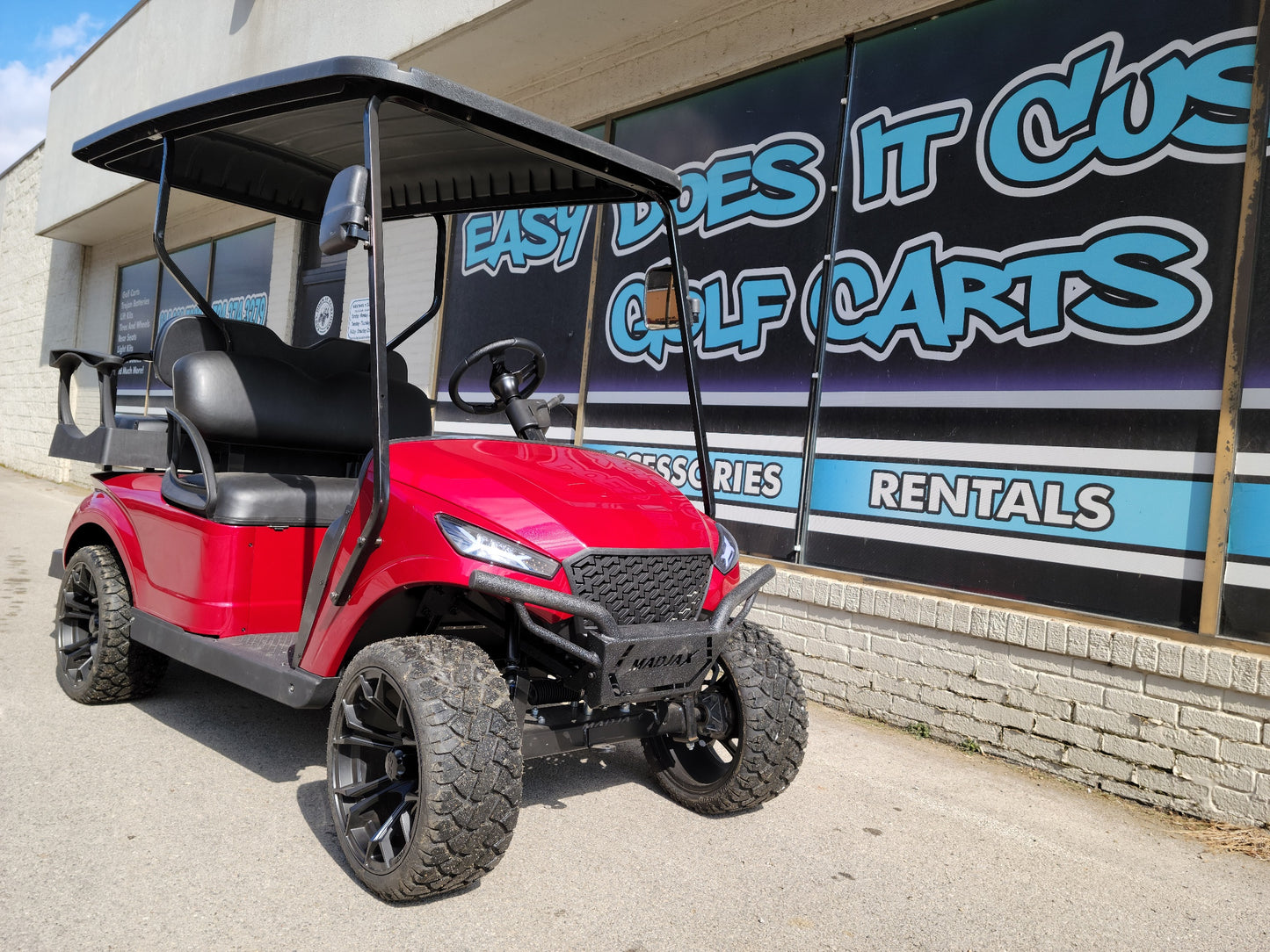 2022 EZGO 48v with Cherry Red Storm body *SOLD*