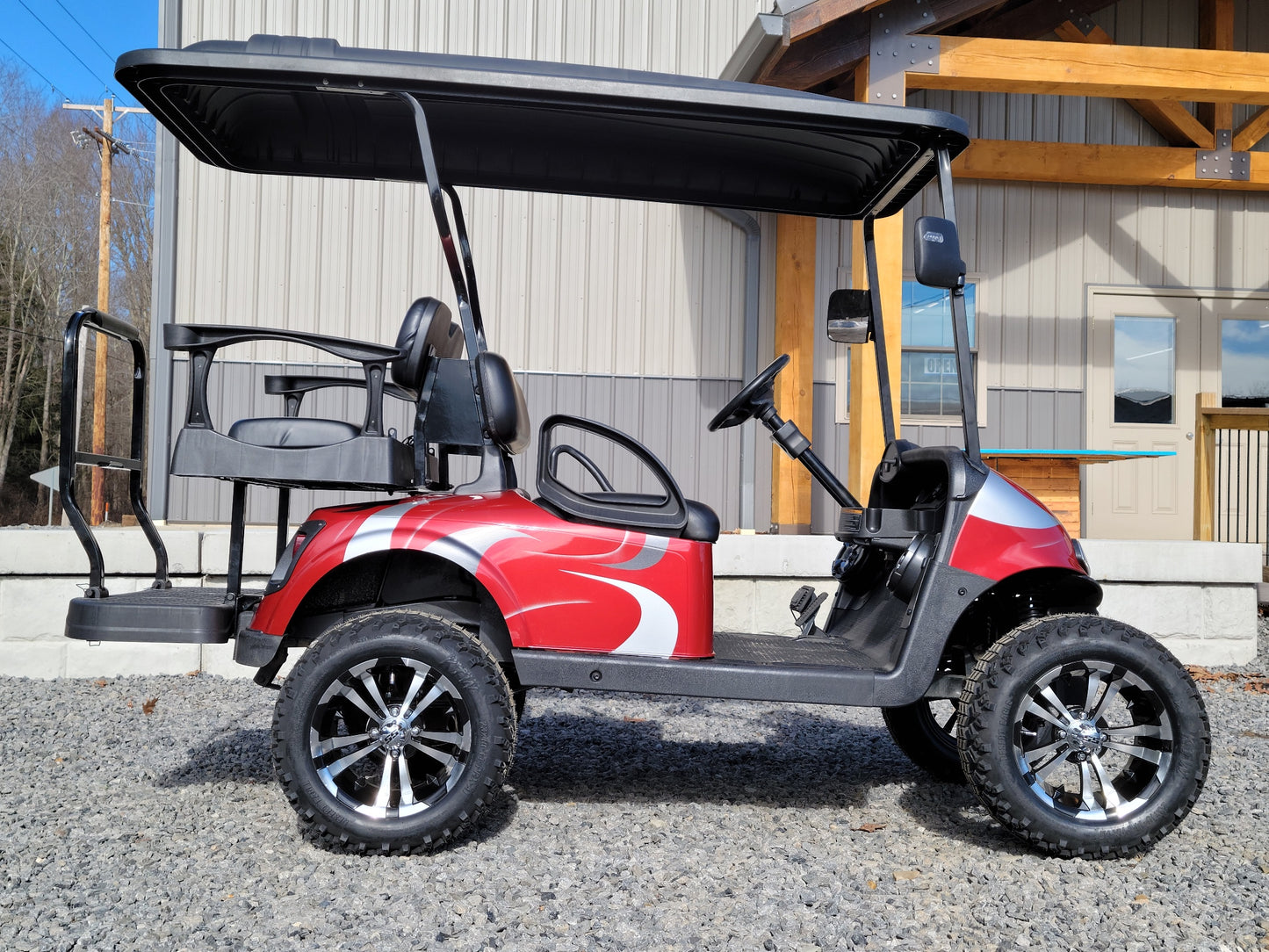 EZGO RXV Lithium Custom Inferno Red with Silver and Black *SOLD*