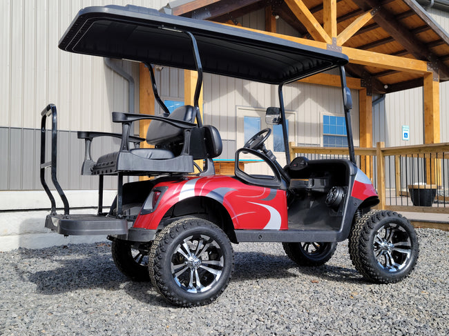 EZGO RXV Lithium Custom Inferno Red with Silver and Black *SOLD*