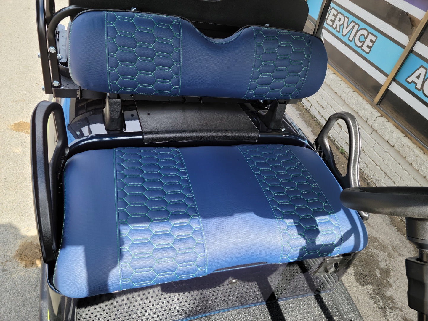 2018 EZGO RXV 48v Custom Lifted - Navy and Green *SOLD*