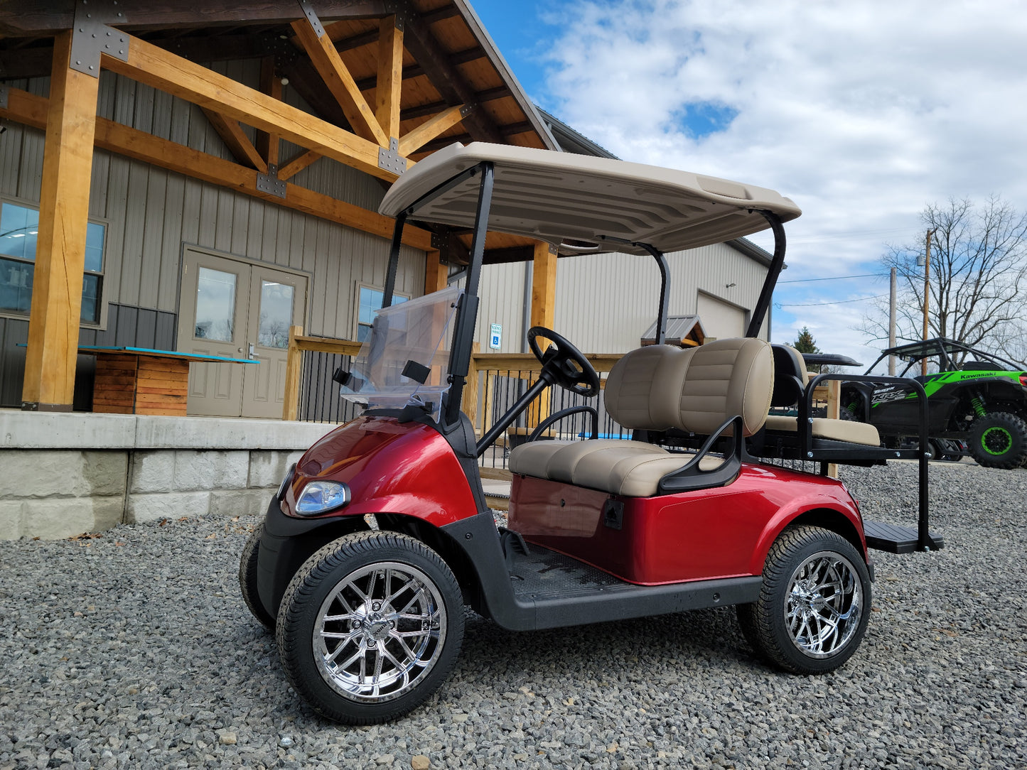2018 EZGO RXV 48v - Inferno Red with Chrome Wheels *SOLD*