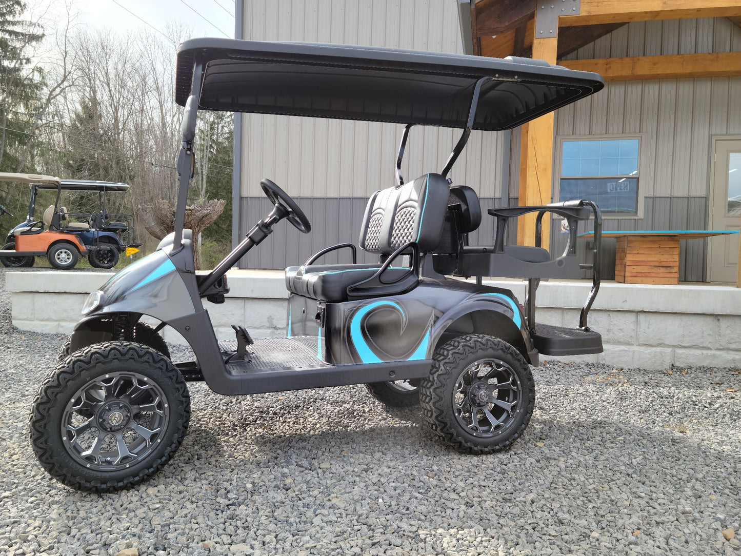 2018 EZGO RXV 48v Custom Lifted - Blue Raspberry Swirl *SOLD*