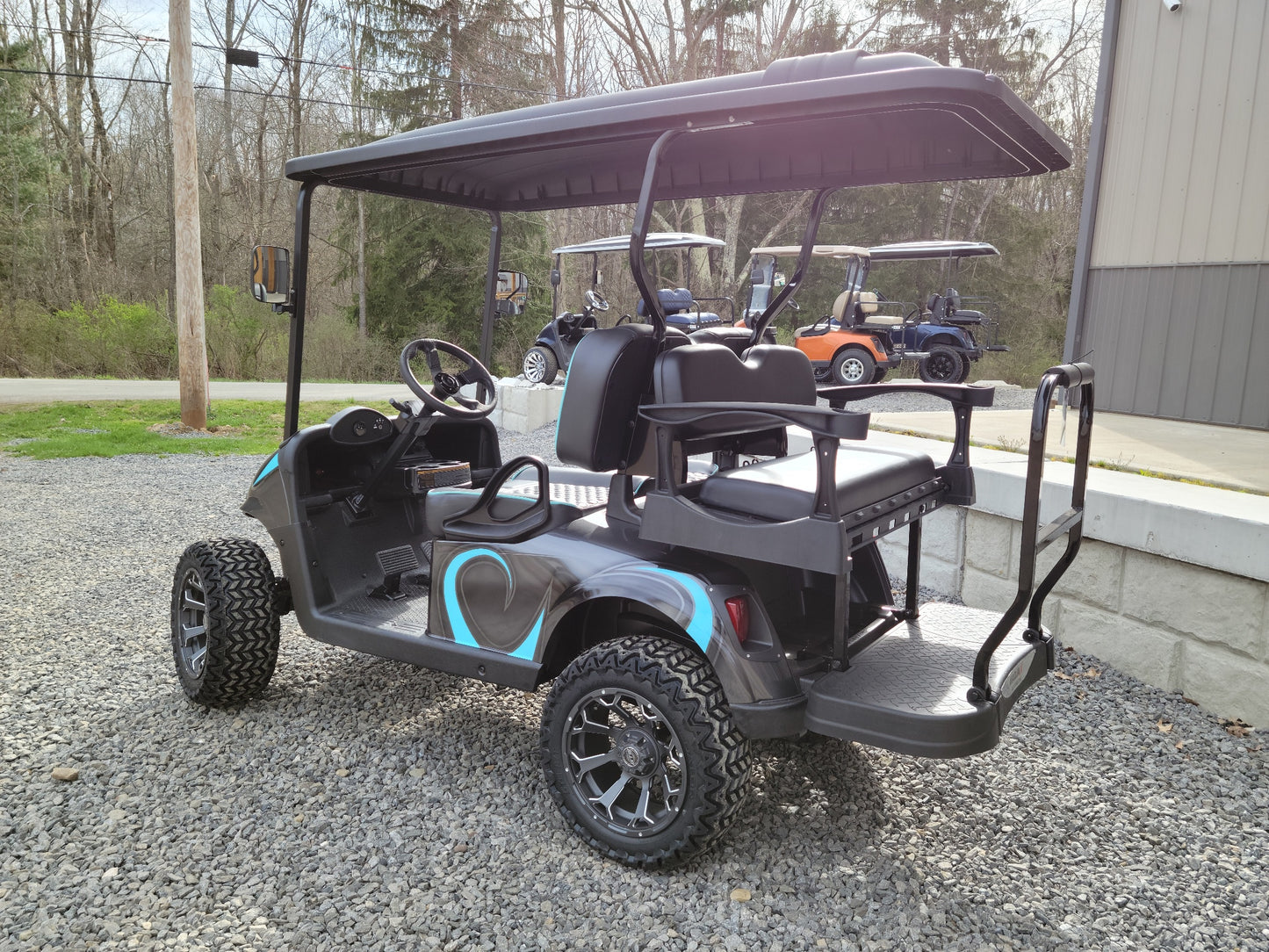 2018 EZGO RXV 48v Custom Lifted - Blue Raspberry Swirl *SOLD*