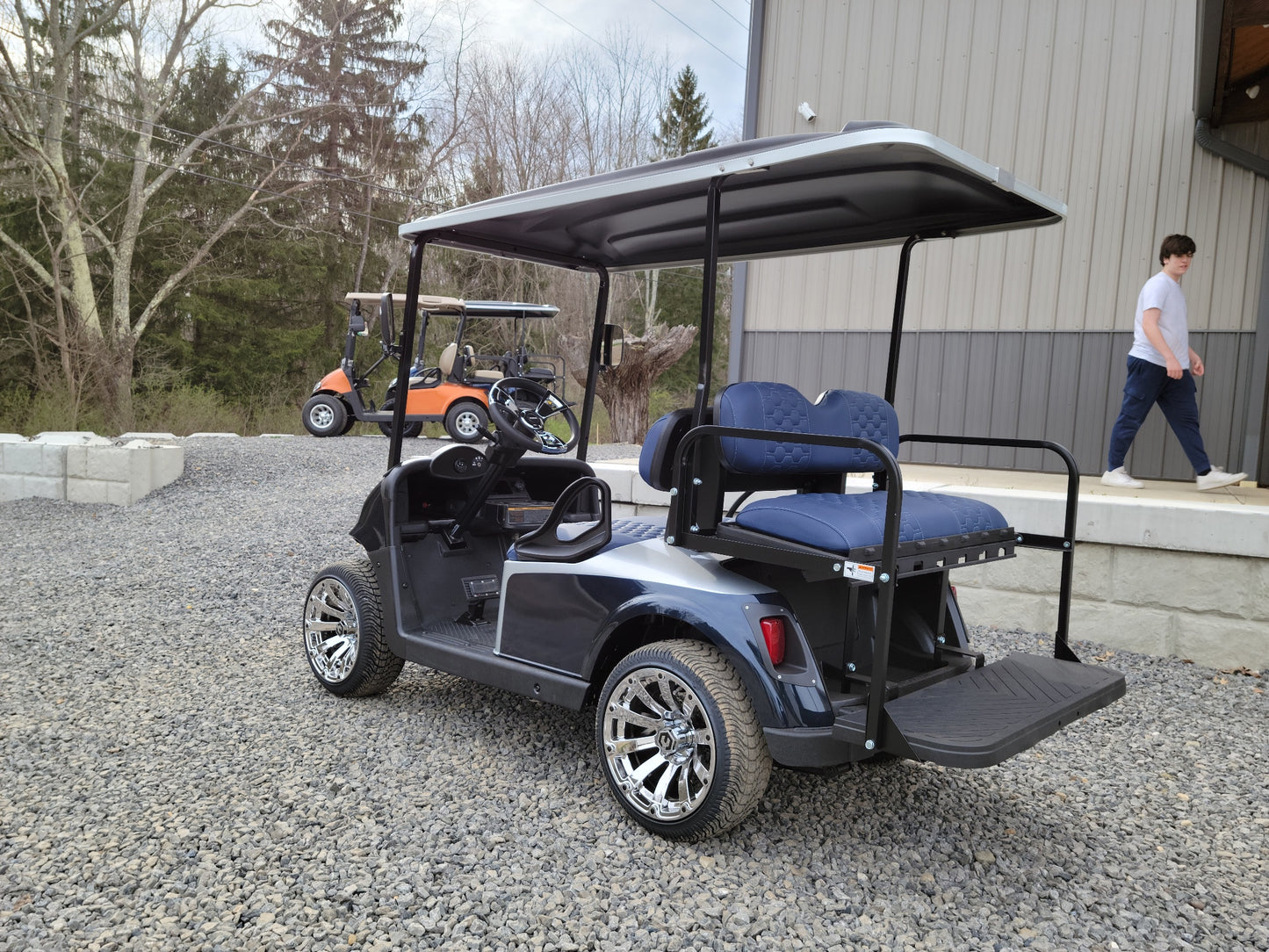 2018 EZGO RXV 48v - Antimatter Blue and Silver *SOLD*