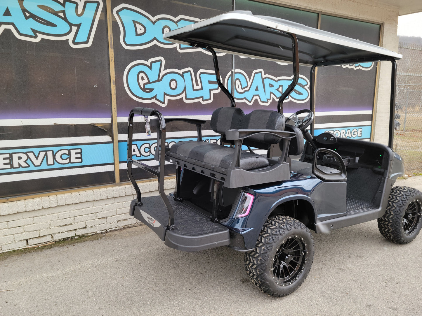 2017 Electric EZGO RXV Golf Cart - Deep Sea Metallic APEX Body *SOLD*
